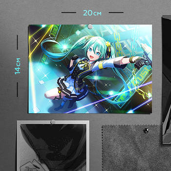 "Хацуне Міку (Virtual Singer / Вокалоїд)" плакат (постер) розміром А5 (20х14см)