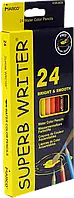 Олівці кольорові аквареллю (набір 24шт + пензель) Marco Superb Writer 4120-24CB