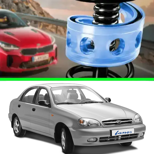 Автобафери силіконові на передні пружини Daewoo Lanos (проставки, подушки пружини)
