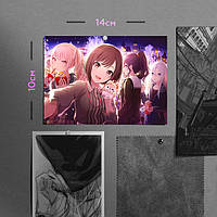 "Канаде, Мафую, Эна, Мизуки (Nightcord at 25:00)" плакат (постер) размером А6 (14х10см)