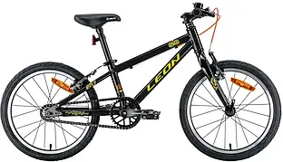 Велосипед 18" Leon GO Vbr  чорний з жовтим 7,15 кг