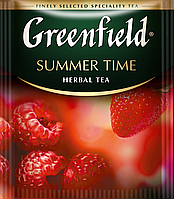 Чай Гринфилд травяной с малиной Summer Time 100 пакетиков ХоРеКа