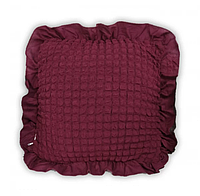 Подушка з наволочкою 45*45 см Бордовий, Декоративна подушка для інтер'єру SPARK