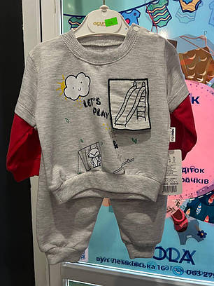 Комплект дитячий Кофта Штани (6-9м) (YOLA.BABY.SHOP), фото 1