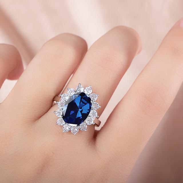 Срібна каблучка «Небесна мрія» з блакитним альпінітом і кубічним цирконієм ✨, фото 1