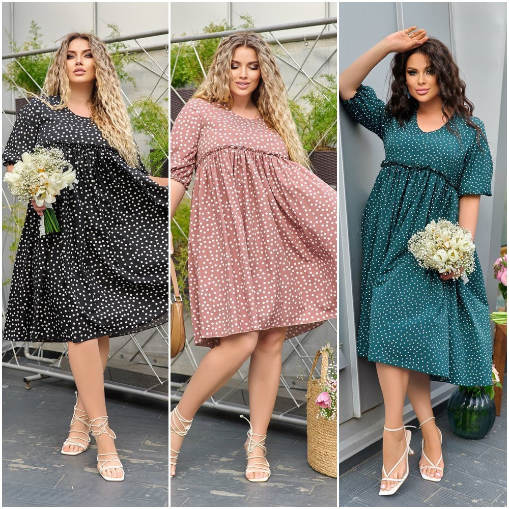 Літня красива сукня вільного крою із софту розміри батал