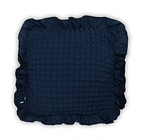 Подушка з наволочкою 45*45 см Синій, Декоративна подушка для інтер'єру AURA