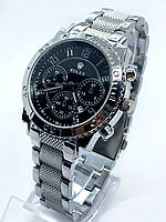 Годинник жіночий наручний Rolex (Ролекс) срібло з чорним циферблатом (код: IBW899SB )