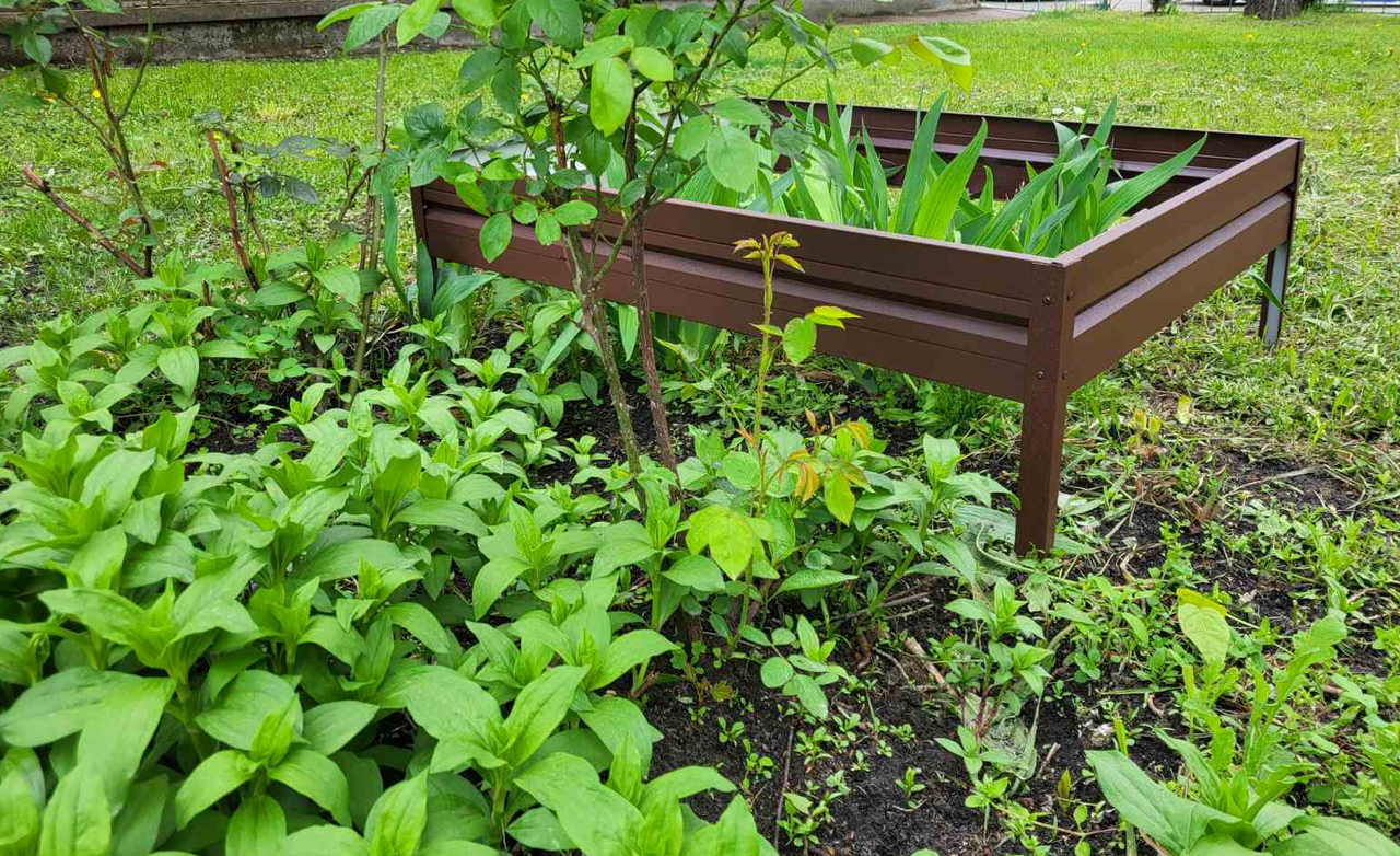 Високі теплі грядки і клумби металеві збірні для саду та городу (висота 39см ширина 0.5м довжина 1.5м), фото 1