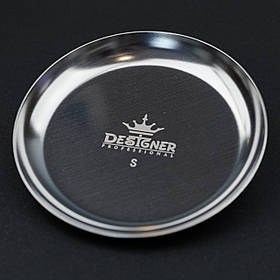 Металевий лоток "Круглий" (10см.) Дизайнер для зберігання інструментів та декору Silver - 442 S