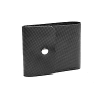 Жіночий гаманець 11*9 см Чорний з перфорацією, шкіряний гаманець складний AURA