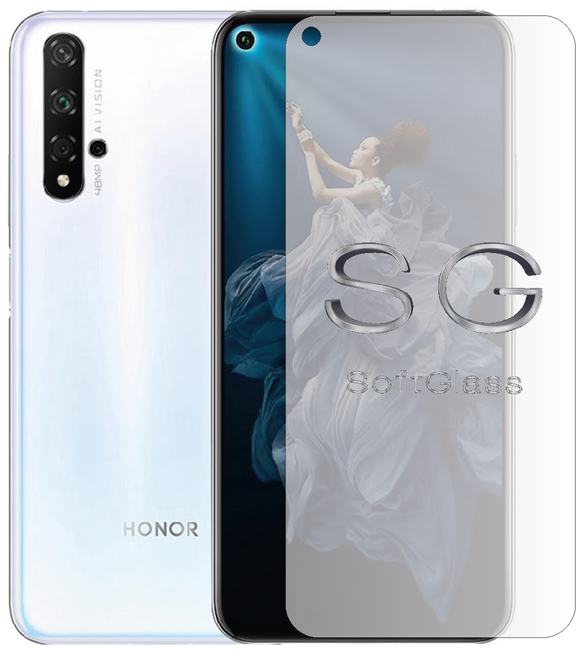 М'яке скло для Honor 20 2019 на екран поліуретанове SoftGlass