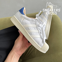 Жіночі кросівки Adidas Superstar White Blue, Кросівки adidas Originals Superstar білі