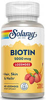 Биотин Solaray Biotin 5,000 mcg 60 lozenges
