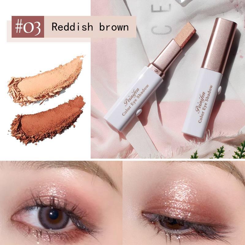 Кремові тіні для повік на два кольори у вигляді стіку Peinifen (№03 - Reddish Brown), 2 г