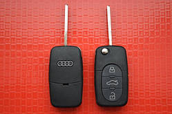 Audi A3, A4, A6, A8, S6, S8, TT викидний ключ 3 кнопки Під батарейки 1620