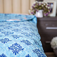 Одеяло 172х205 антиаллергенное двуспальное стеганое из бязи 40-0606 blue