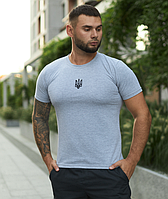 Чоловіча футболка з принтом Сірий (L), стильна футболка для чоловіків SPARK