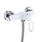 Набір 2 в 1: Змішувач Latwa 001 для раковини + змішувач Latwa 1030 для душу WHITE, фото 3