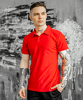 Мужское поло Красный (L), стильная мужская футболка поло, повседневное поло SPARK