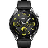 Смарт-годинник HUAWEI Watch GT 3 46 мм Active Edition, Android/iOS, чорний/чорний фторовий еластомерний реміне, фото 3