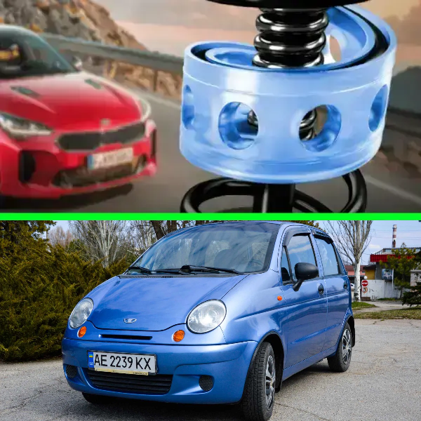Автобафери силіконові на передні пружини Daewoo Matiz 1998-2010 (проставки, подушки пружини)