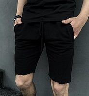 Мужские трикотажные шорты Черный (XL), летние шорты, стильные шорты для мужчин SPARK