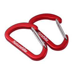 Карабін багатофункціональний Naturehike D-type mini 40 мм NH15A004-H dark red