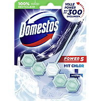 Сменный туалетный блок Domestos Power 5 с хлором, 55г.