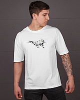 Мужская футболка Hero Белый L, оверсайз футболка, стильная футболка для мужчин SPARK