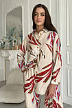 Жіночий костюм з костюмної тканини лляного переплетіння  44-50 розміри, фото 3