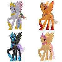 Набір іграшок 4в1 Мій Маленький Поні Принцеси: Місячна Поні, Селесія, Флатершай, Еплджек 14 см