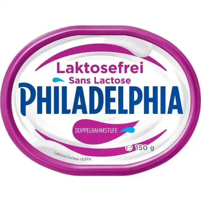 Крем-сир філадельфія без лактози Philadelphia Mondelez 150г. Німеччина