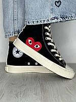 Кеды женские Converse All Star Chuck Taylor Comme Des Garcons высокие Кеды Converse Play black