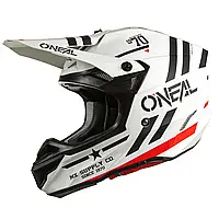 Шлем мотошлем для мотокросса O'NEAL 5SRS Polyacrylite Squadron V.22 White/Black L 59-60см