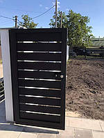 Паркан Ранчо 100мм чорний 9005 горизонтальний металевий односторонній заповнення, фото 10
