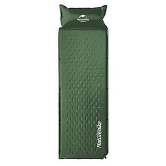 Килимок самонадувний Naturehike Mat with Pillow 25 мм NH15Q002-D army green