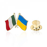 Значок BROCHE Флаги Италия-Украина разноцветный BRGV113939 SP, код: 8453121