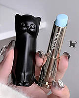 !!!Уцінка. Прим'ята коробка. Зволожуючий гігієнічний бальзам для губ у вигляді котика "Black Cat", 3.5 г