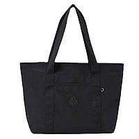 Женская текстильная сумка - шоппер для девушки черная Confident