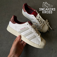 Жіночі кросівки Adidas Superstar Classic White Red, Кросівки adidas Originals Superstar білі