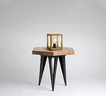 Настільна лампа Square натуральне дерево/чорний метал, фото 4