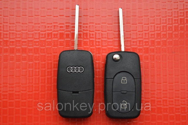 Audi A3, A4, A6, A8, S6, S8, TT викидний ключ 2 кнопки Під батарейку 2032