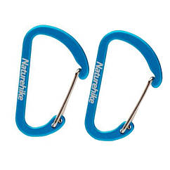 Карабін багатофункціональний Naturehike D-type mini 40 мм NH15A004-H blue