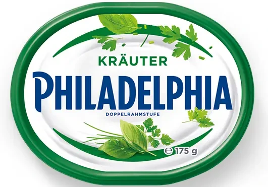 Крем-сир філадельфія свіжа зелень Philadelphia Mondelez 175г. Німеччина