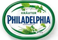 Крем-сир філадельфія свіжа зелень Philadelphia Mondelez 175г. Німеччина