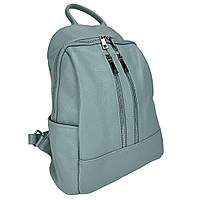 Женский кожаный рюкзак голубого цвета Firenze Italy F-IT-5553BL