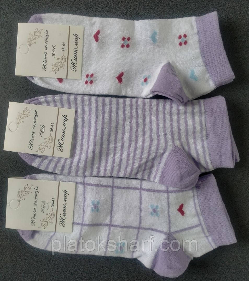 Шкарпетки трикотаж для дівчаток Смугачка Малюнок MIX