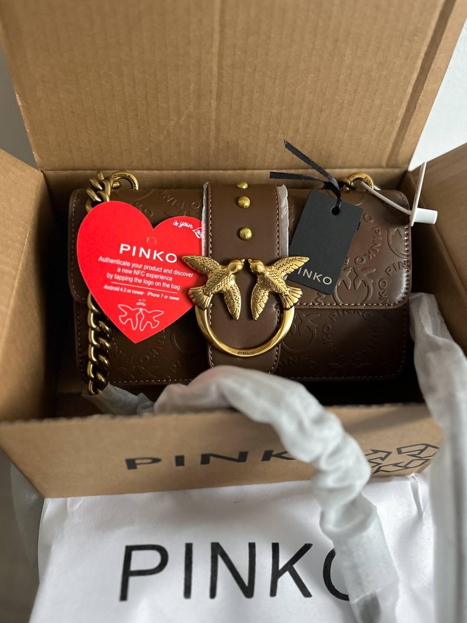 Жіноча сумка Пінко коричнева Pinko Brown