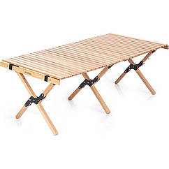 Стіл розкладний Naturehike L 1220х600х430 мм NH19JJ009 світле дерево
